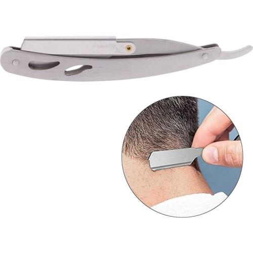 Men Shaving Barber Tools Hair Razor and Blades Antique Black Folding Shaving Knife Stainless Steel Straight razor Holder
