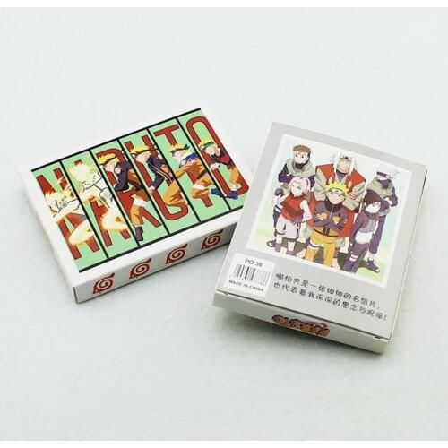 NARUTO Anime Cartoon Postcard Surrounding Invitation Cards Birthday Party Supplies Mix and Match Diagram Birthday Gift