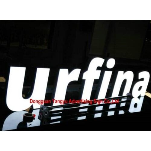 Outdoor Waterproof Epoxy resin luminous letters customized 3D led logo for store