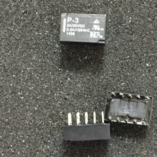 P-3 3VDC 0.5A 125VAC DIP10 RELAY 2 From C, New and original 5pcs/lot