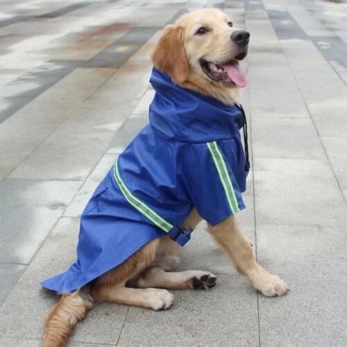 Raincoat For Small And Medium Dogs PU Reflective Strip Pet Raincoat Teddy Yorkshire Chihuahua Waterproof Jacket
