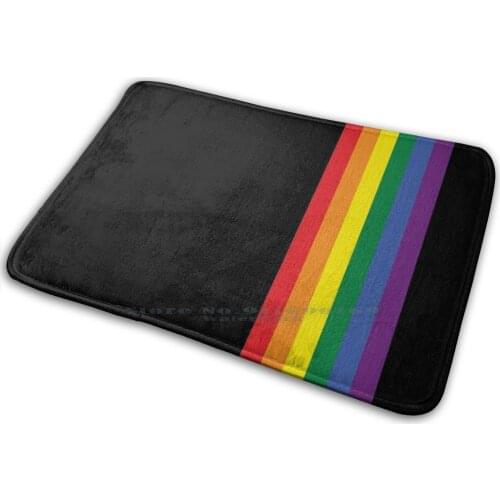 Rainbow Pride Lgbt Strip Mat Rug Carpet Anti-Slip Bedroom Entrance Door Mat Rainbow Pride Lgbt Strip Gay Pride Lesbian Lgbtq
