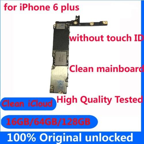Unlocked original motherboard with IOS System for iphone 6 plus 6p 16gb 64gb 128gb logic board without touch ID mainboard