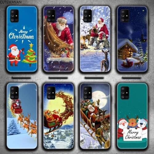 Merry Christmas Santa Deer Phone Case For Samsung Galaxy A52 A21S A02S A12 A31 A81 A10 A30 A32 A50 A80 A71 A51 5G