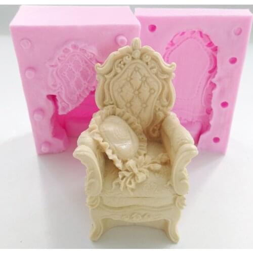 Silicone Mold 3d Soap Molds Candle Mold Retro Style Sofa Handmade Soap Making Molds for Cake Decoration DIY Chocolate Baking
