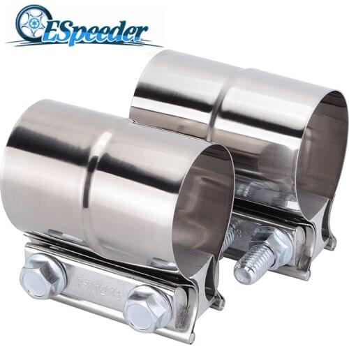 SPEEDWOW Universal High Strength Exhaust Clamp utt Joint Stainless Steel Exhaust Clamp Kit 2.0/2.25/2.5/3.0/4.0 For Turbo Pipe
