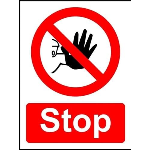 Stop Safety Metal Tin Sign -UV Protected and Weatherproof