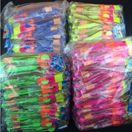 LED Light Arrow Rocket Helicopter Rotating Flying Toys Party Fun Kids Outdoor Flashing Toy Fly Arrow Color Random