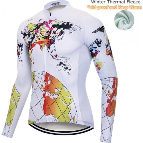 Weimostar Cycling Jersey Long Sleeve 2021 Winter men Team Thermal Fleece Bicycle Clothing Maillot Ciclismo mtb Bike Jersey Top