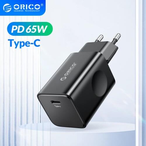 ORICO USB Charger Type C 65W PD Fast 3.0 4.0 Charger for for iPhone Xiaomi Huawei Tablet Laptop Cell Phone Notebook