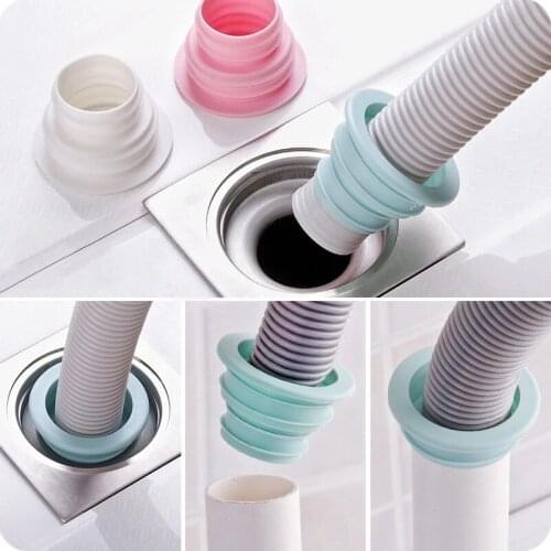 1pcs Plastic Sewer Pipe Floor Drain Plug Ring Deodorant Wash Machine Pipe Connector Sealing Cover Kitchen Bathroom Accessories