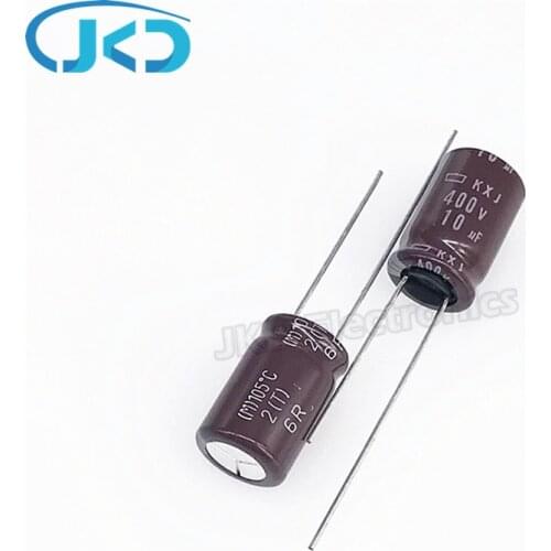 10pcs/Lot 10UF 400V Japan NCC KXJ Series 10*16mm Low ESR Long Life 400V10UF Aluminum Electrolytic Capacitor NIPPON CHEMI-CON