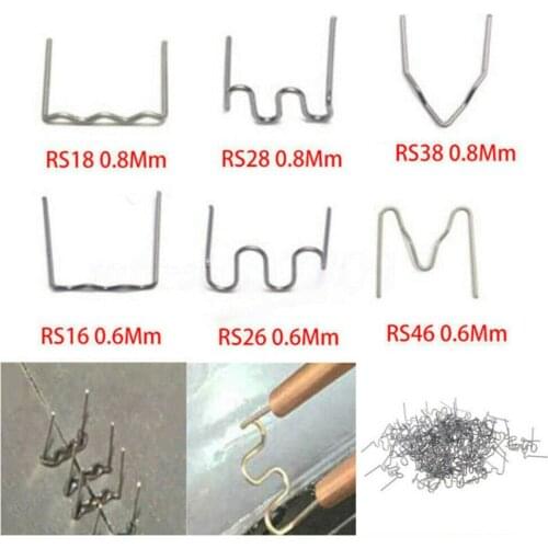 1200 Pcs Welding Nail Hot Stapler Staples 0.6/0.8mm For Plastic Welder/Car Bumper Repair Melt Flat Wave Welding Soldering Tool