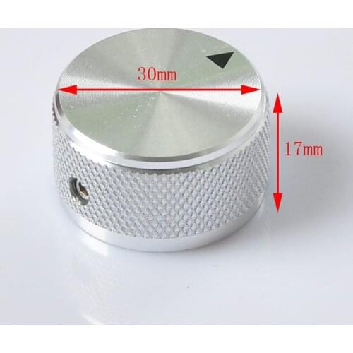 2PCS 30x17 6.35mm Silver Solid Aluminum Knob
