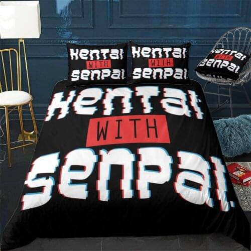 Hentai With Senpai Anime Duvet Cover Comfortable Quilt Home Decora Design Universal Bedding Set Bedclothes+Pillowcase 3pcs