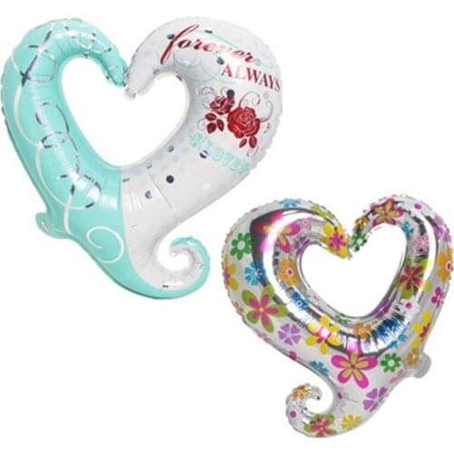 5 pcs 18-Inch Printed Hook Aluminum Foil Balloons Holiday Party Wedding Decoration Layout Aluminum Film Balloons