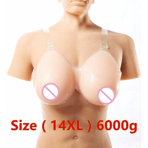 6000g/pair KK Cup Huge size crossdresser breast forms silicon breast boobs prosthesis para transexual with fake breast