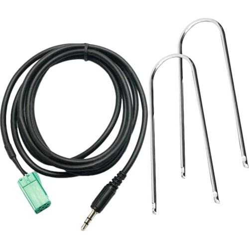 3.5MM AUX Audio IN Input Wire Audio Radio Interface Adapter Cable U-shaped Disassembly Tool For Renault