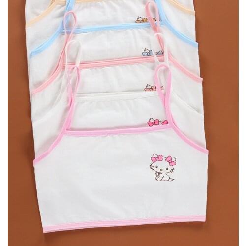 Bra for Girls 12 Tube Top Vest 14 Cotton Spandex Solid Color Girls Underwear Racerback Training Bra 9 Kids Underwear Breathable