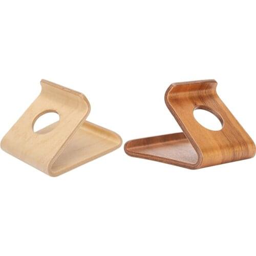 Wooden Mobile Phone Holder Desktop Universal Mobile Phone Base For All Smartphones And Tablets