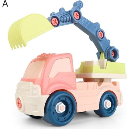 Children Detachable Screw Disassembling Engineering Vehicle Kids Educational Toy