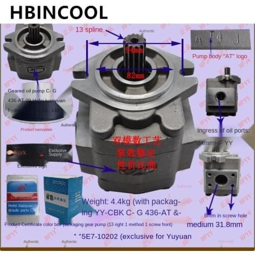 For Forklift Accessories Parts Hydraulic Pump Hydraulic Oil Pump Gear Oil Pump Gear Pump CBKC-G436-AT High quality accessories