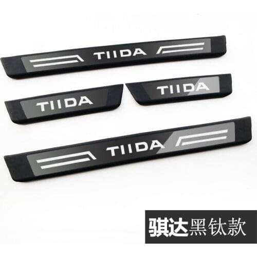For Nissan Tiida 2014 2015 2016 20172018 2019 2020 Stainless Steel Plate Door Sill Welcome Pedal Car Styling Accessories