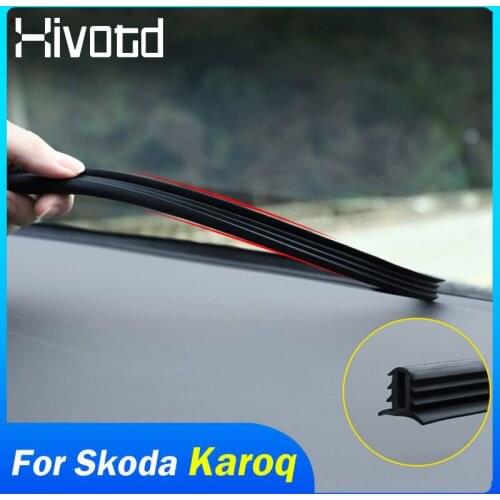 For Skoda Karoq 2018-2020 Car Center Console PVC Seal Sticker Strips Anti-Dust Soundproof Seal Protector Noise Car Accessories