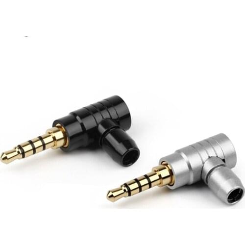 Audio Jack 3.5 Balance Plug 3.5mm Stereo 4 Poles Gold Plated Pure Copper Headphone Jacks Adapter HIFI Earphone Solder Adapters