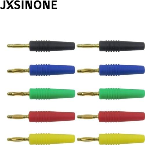 Cleqee P3011 10pcs/lot 2mm Gold Plated Wilding Banana Plug Audio Speaker Amplifier Cable Wire Power Screw Jack Connector Adapter