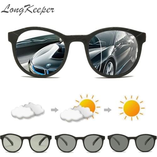 Brand Designer Men Photochromic Sunglasses Classic Chameleon Flexible Frame Sun Glasses Women Polarized oculos masculino