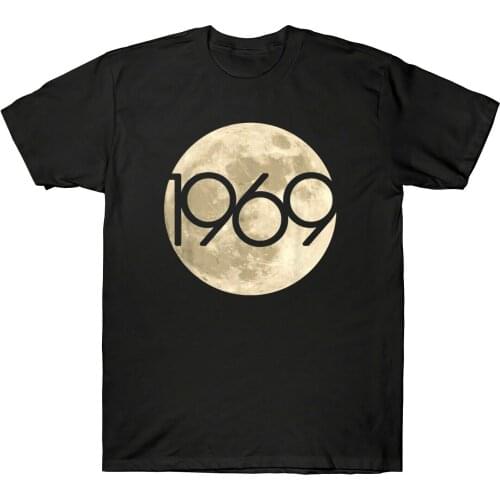 50th Anniversary Apollo 11 1969 Moon Landing Vintage Logo Cool Men Black T-Shirt