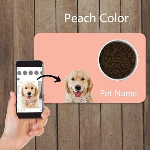 Custom Name picture Non-slip Dog Placemat Waterproof Puppy Gift Personalized Dog Mat Cat Mat Drinking Feeding Pet Placemat