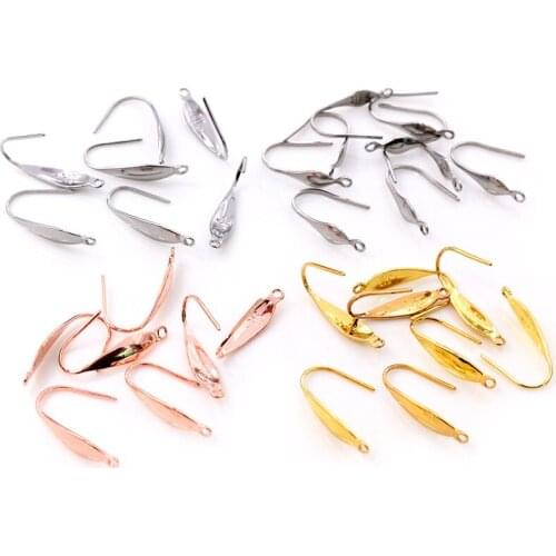 Never Fade) 20*10mm 20pcs/Lot 316 Stainless Steel High Quality Earring Hooks Wire Settings Base Settings Whole Sale