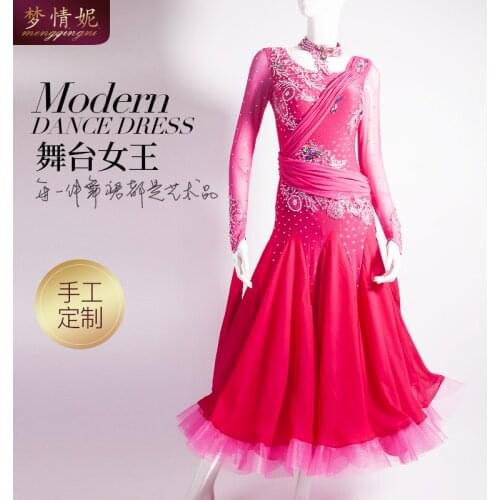 Customize New ballroom dance dress standard ballroom waltz dresses ballroom dance competition dresses custom made M001
