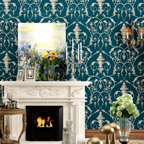 Beibehang Modern 3D stereoscopic nonwoven paper wallpaper American country bedroom living room upscale hotel room 3d wallpaper