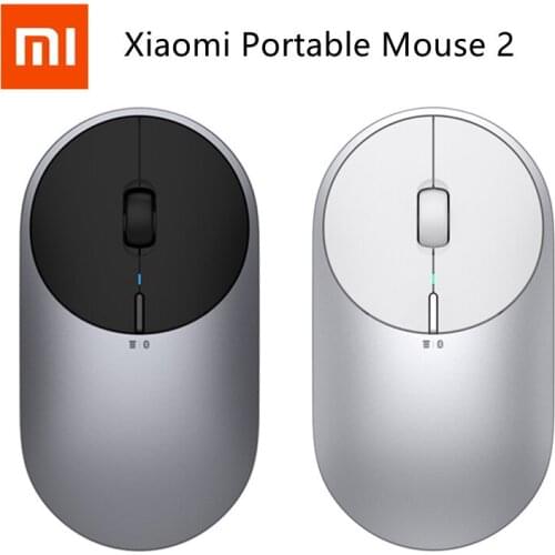 Original Xiaomi Portable Mouse 2 Optical Wireless Bluetooth-Compatible 2.4GHz 4000DPI Adjustable Dual Mode Connect for Laptop pc