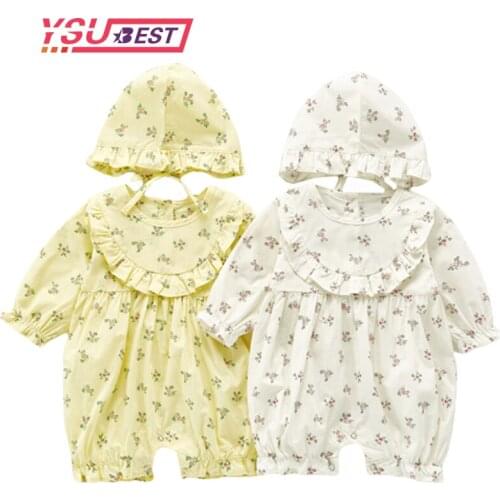 2020 Autumn Baby Bodysuit New Baby Jumpsuit Long Sleeve Baby Girl Spring and Autumn Baby Floral Romper Outfits Baby Girl Clothes