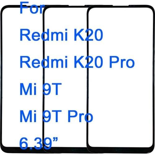 For Xiaomi Redmi K20 Pro Touch Screen Panel Front Outer Glass Lens For Xiaomi Mi 9T Pro LCD Front Glass Touch screen Replacement