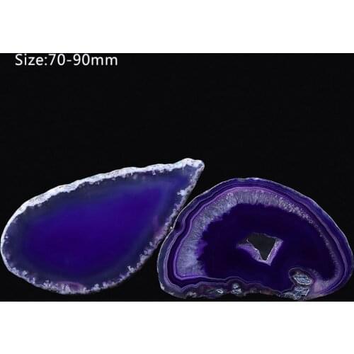 Natural Agate Geode Polished Irregular Crystal Slice Stone DIY Pendant Mineral Home Decoration Y1QB