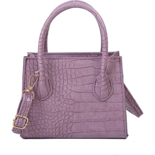 Hot Womens Fashion Messenger Bag Classic Crocodile Pattern Handbag Faux Leather Shoulder Crossbody Bag Tote Female Clutches