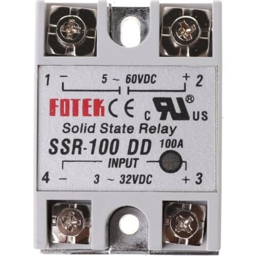 YYSD SSR-100 DD Solid State Relay Module 100A 3-32V DC Input 5-60V DC Output Relay