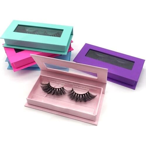 Eyelash Packaging 50 pcs Wholesale Nail Tip Boxes 25mm Mink Lashes Case Macaron Eyelashes Package Custom Logo Makeup Tools