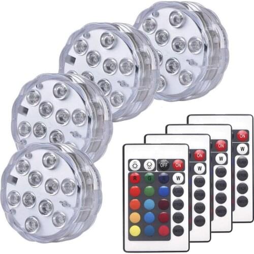 2021 NEW Remote Control Submersible Light IP68 Waterproof Underwater Lights Pond Swimming Pool Decorative Night For Aquarium