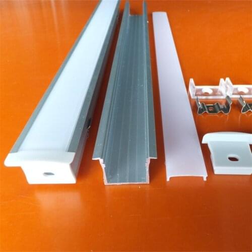 YANGMIN Free Shipping 2M/PCS Pc Pmma Cover Recessed Architectural Embedded Waterproof Ip65 Aluminum Led Profile