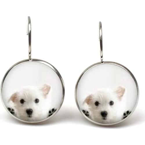 Convex Round Earrings Paisley Flowers Ethnic Bronze Ancient Glass Earrings Jewelry Womens Colorful Handmade Wholesale