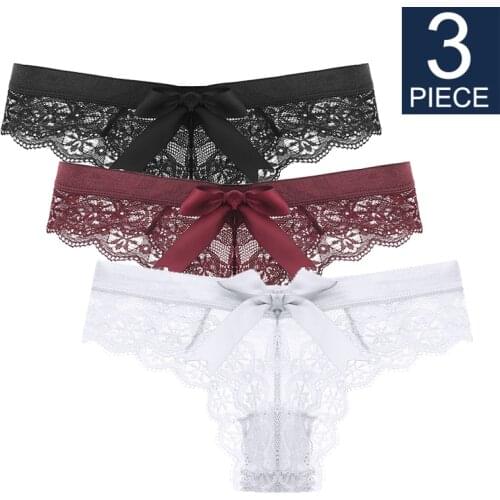 Women Sexy Lace Panties Low-waist Underwear Thong Female 2020 New Temptation G String Breathable T-back Lingerie Intimates