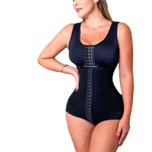 Hook And Eye Closure Adjustable Breast Support Tummy Control Bodysuit Female Sex Bodyshaper