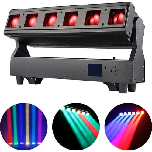 2021 New 6X40W LED Pixel Beam Moving Light RGBW 4IN1 RDM DMX512 Control led DJ Disco Wall Wash Light Party Bar Stage Lighting
