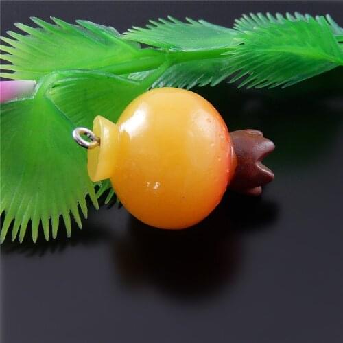 5pcs Fashion Resin Fruit Pomegranate Jewelry Girl Necklace Handbag Pendant Charm Popular Key Bracelet Accessory 31*21mm 51574